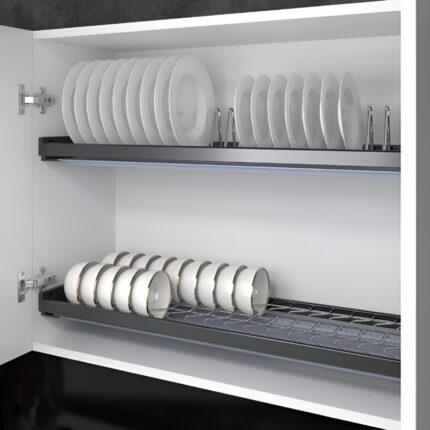 Giá úp bát gắn tủ bếp bằng thép ko gỉ