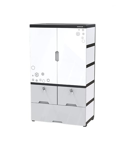 Tủ đựng quần áo chất liệu bằng nhựa,kích thước 45*30*116cm+/-10%
